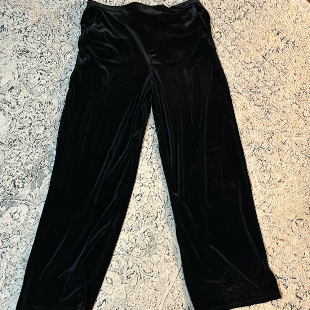 NWOT Velvet Wide Leg Pants
